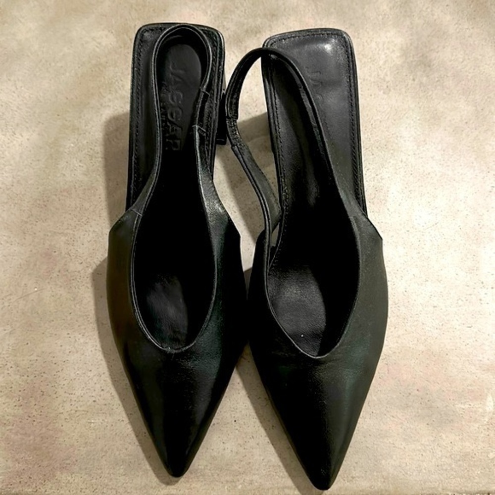 JAGGAR The Label Black Pointed Toe Slingback